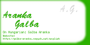 aranka galba business card